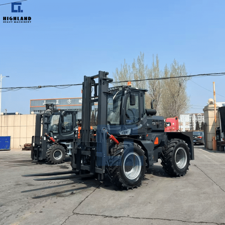HIGHLAND HEAVY MACHINERY - Dark Grey Rough Terrain Forklift | Heavy-Duty Fleet Stock Ready for Dispatch
